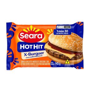 Sanduíche Congelado Seara Hot Hit X Burguer com Molho Barbecue 145g Sanduíche Congelado Seara Hot Hit X Burguer com Molho Barbecue 145g