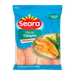 Filé de Tilápia Seara Pescados IQF 600g Filé de Tilápia Seara Pescados IQF 600g