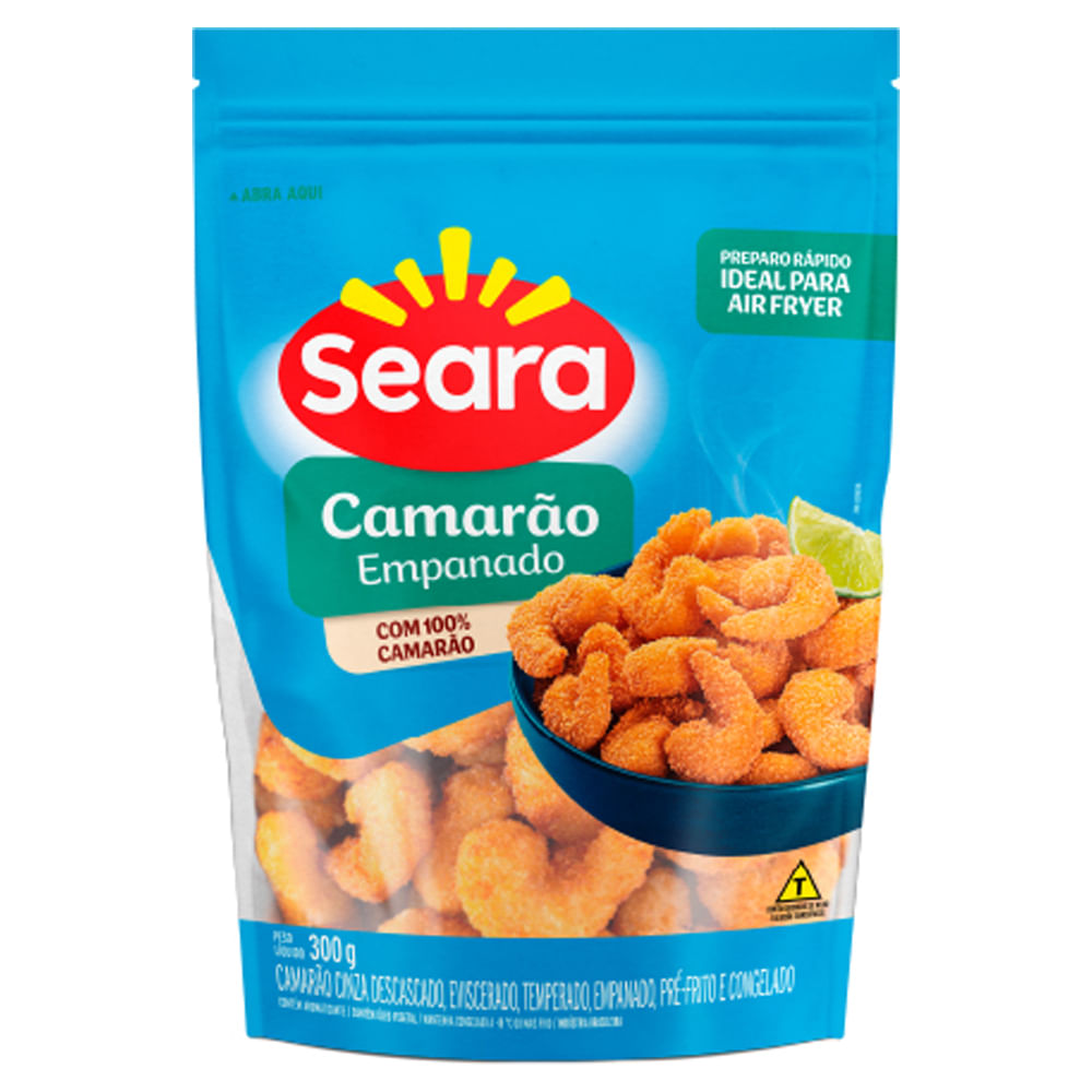 Camarão Empanado Seara Congelado IQF 300g