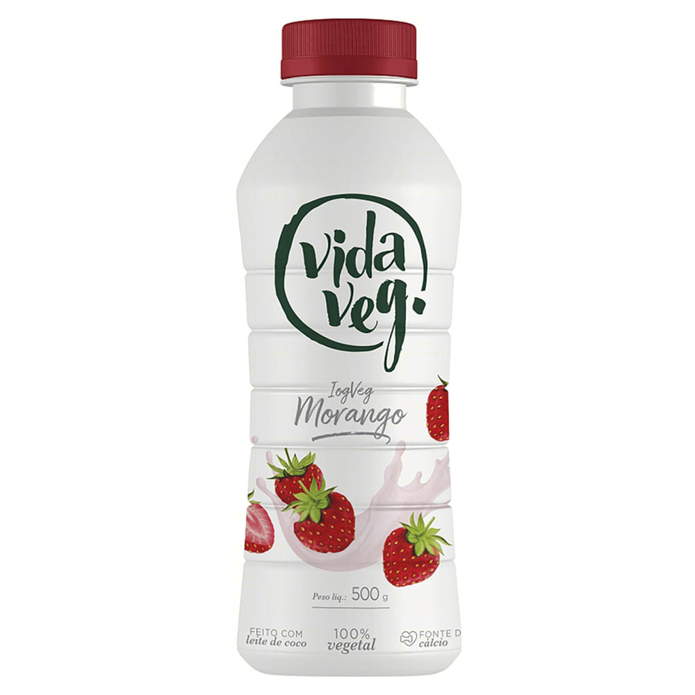 Iogurte Vida Veg Coco e Morango 500g