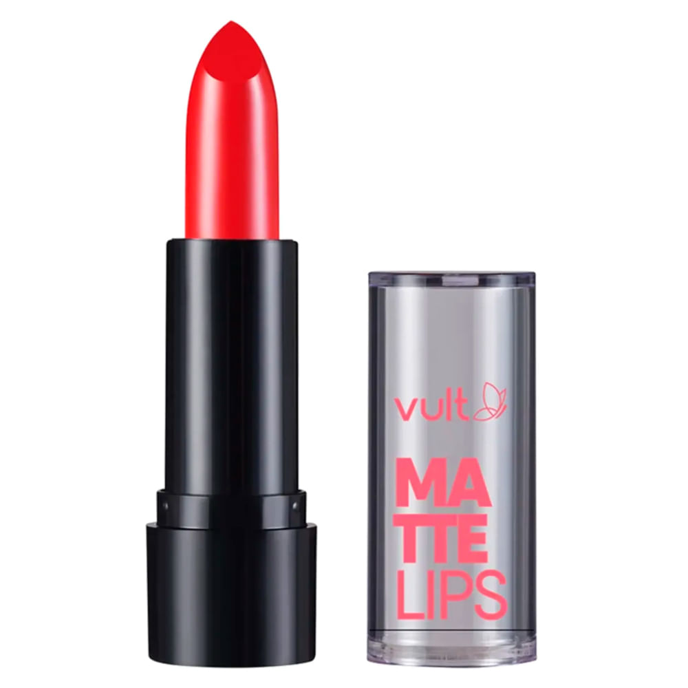 Batom Vult Matte Lips Vermelho Real 3,8g