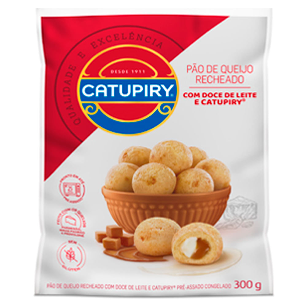 Pão de Queijo Catupiry Recheado com Doce de Leite 300g