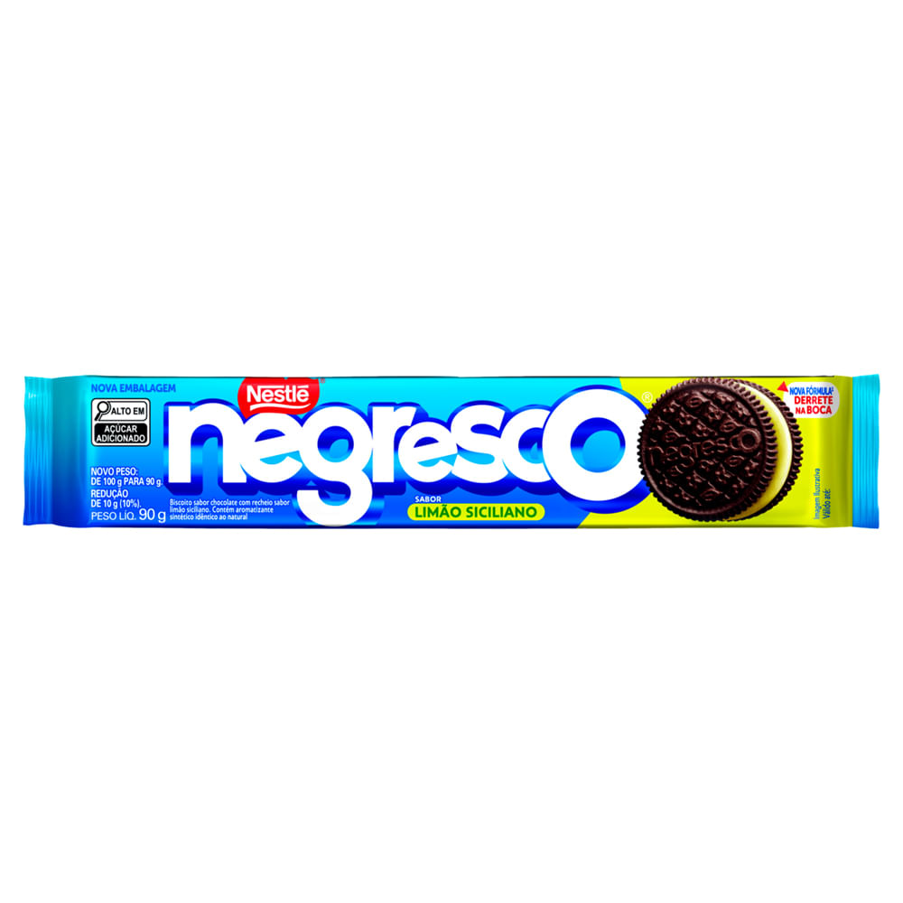 Biscoito Recheado Nestlé Negresco Limão Siciliano 90g