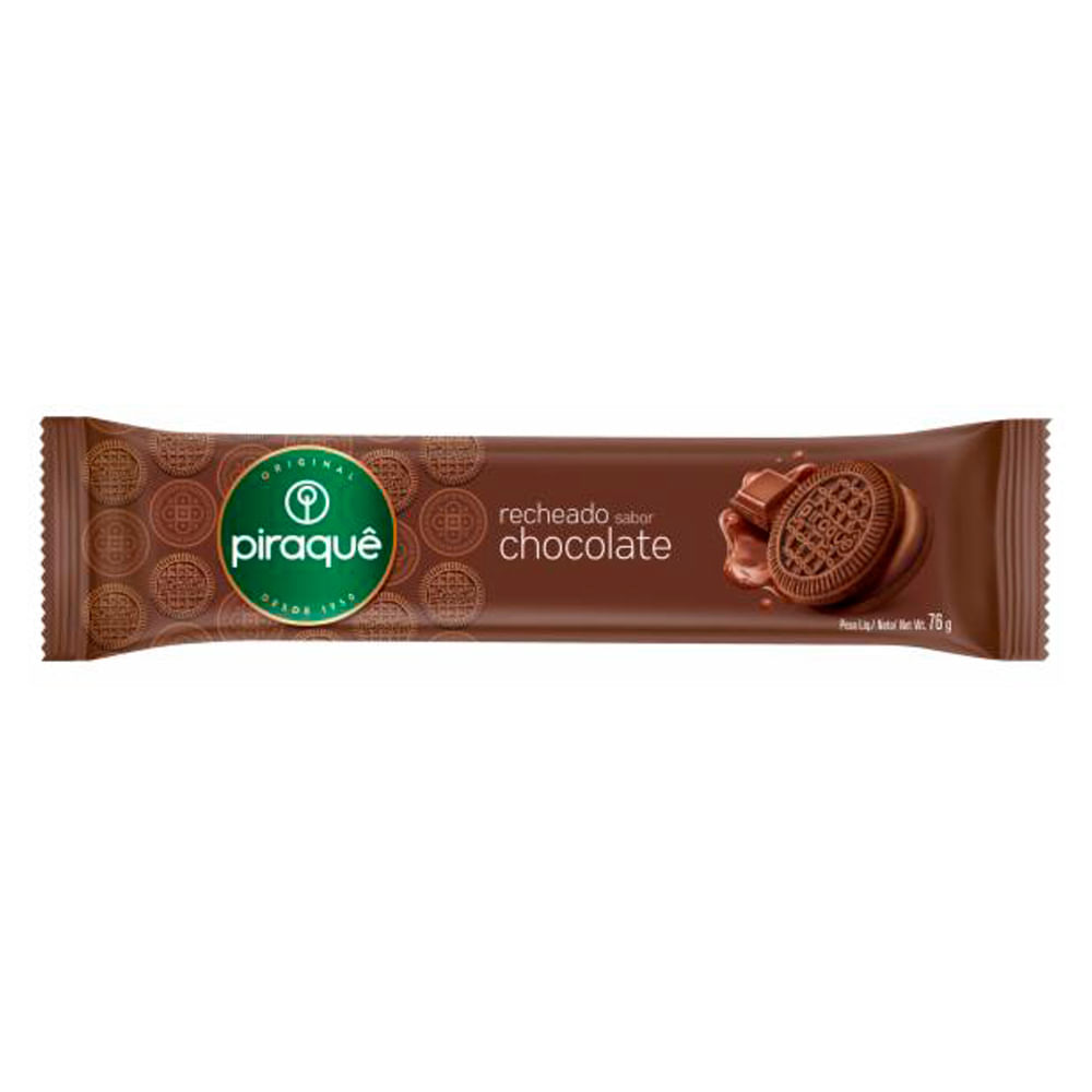 Biscoito Recheado Piraquê Chocolate 76g