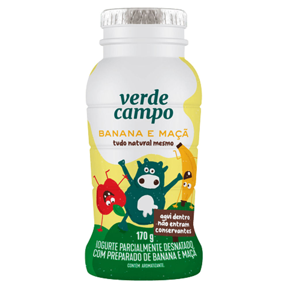 Iogurte Verde Campo Kids Banana e Maçã 170g