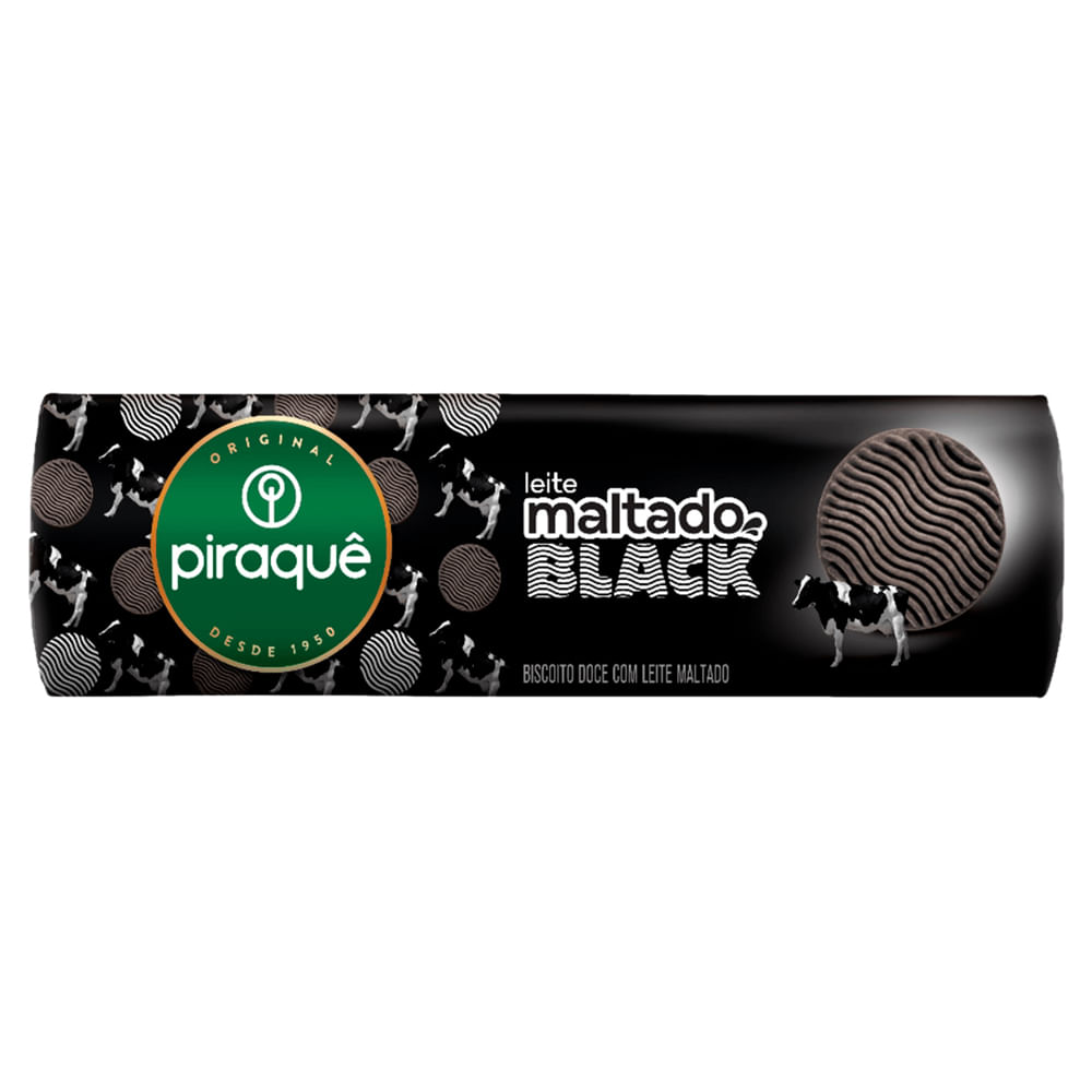 Biscoito Leite Piraquê Maltado Black 132g