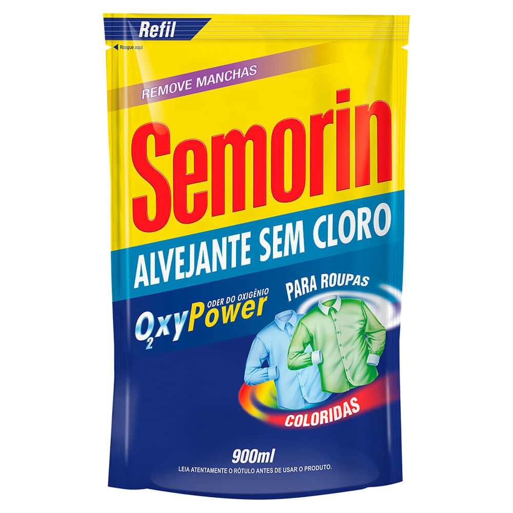 Alvejante Semorin Oxy Power sem Cloro Sachê 900ml