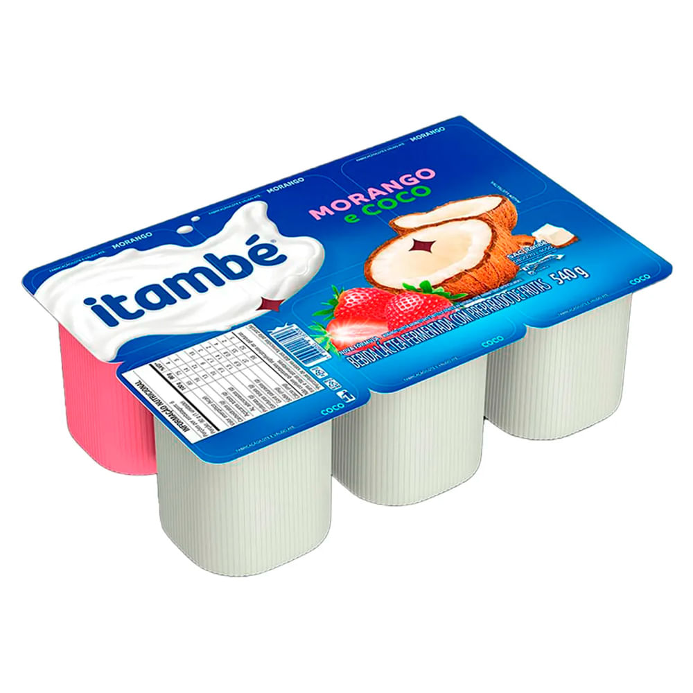 Bebida Láctea Itambé Morango com Coco Bandeja 540g
