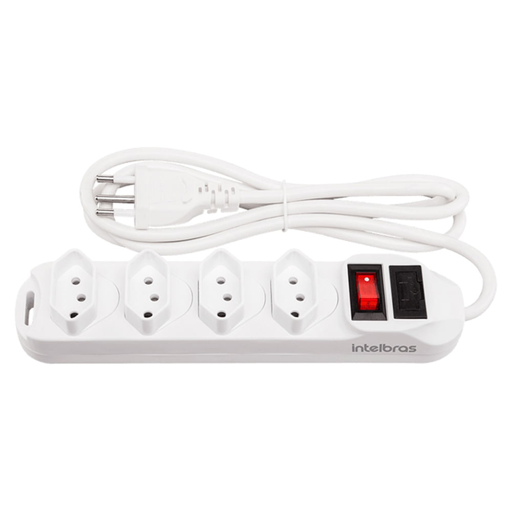 Protetor Eletrônico Intelbras Branco com 4 Tomadas EPE | Ref:1004