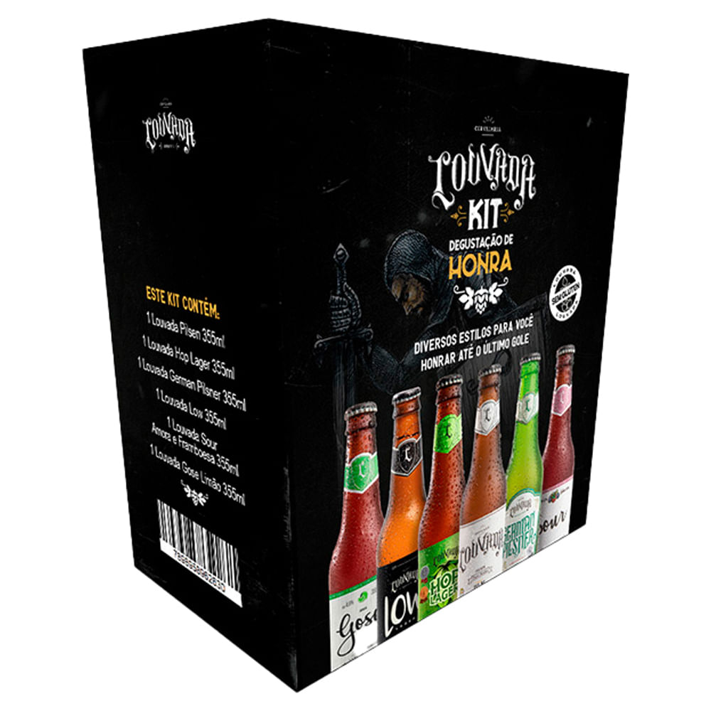 Kit Cervejas Louvada Degustação Long Neck 355ml | Com 6 Unidades