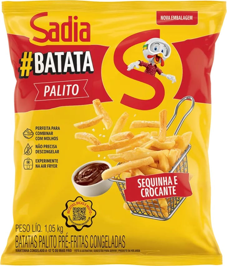 Batata Congelada Sadia Palito 1,05kg