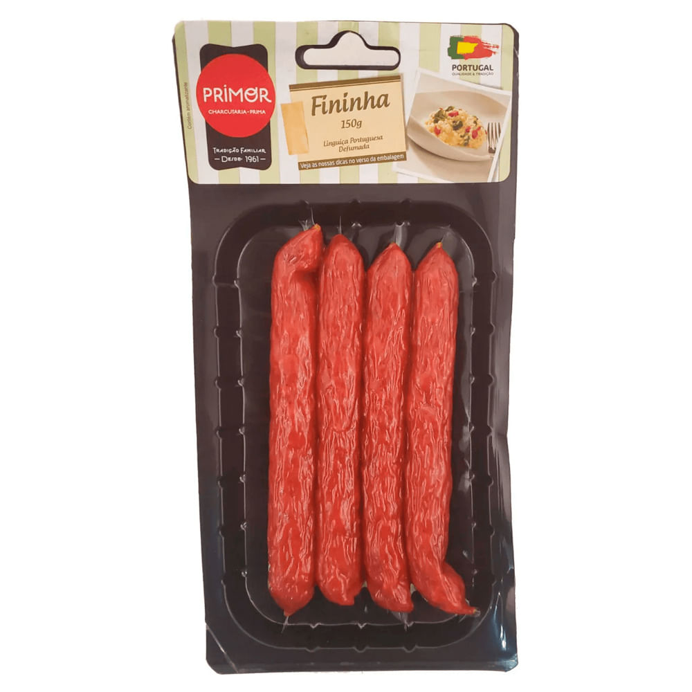 Linguiça Portuguesa Primor Defumada Fininha 150g