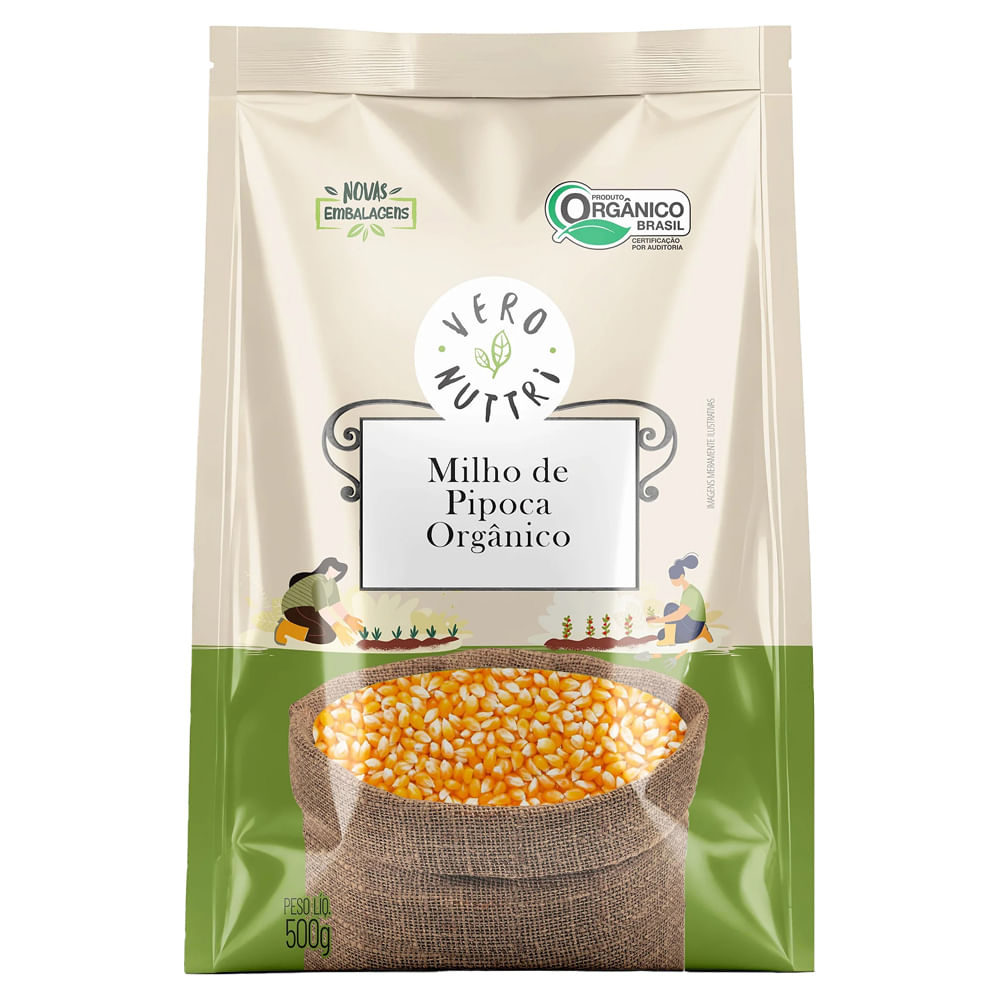 Milho para Pipoca Vero Nuttri Orgânico 500g