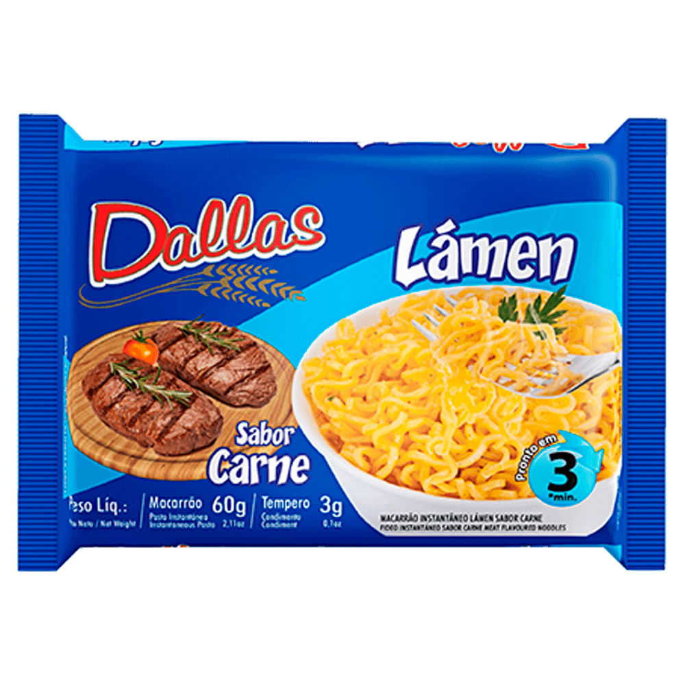 Macarrão Instantâneo Dallas Lámen Carne 63g