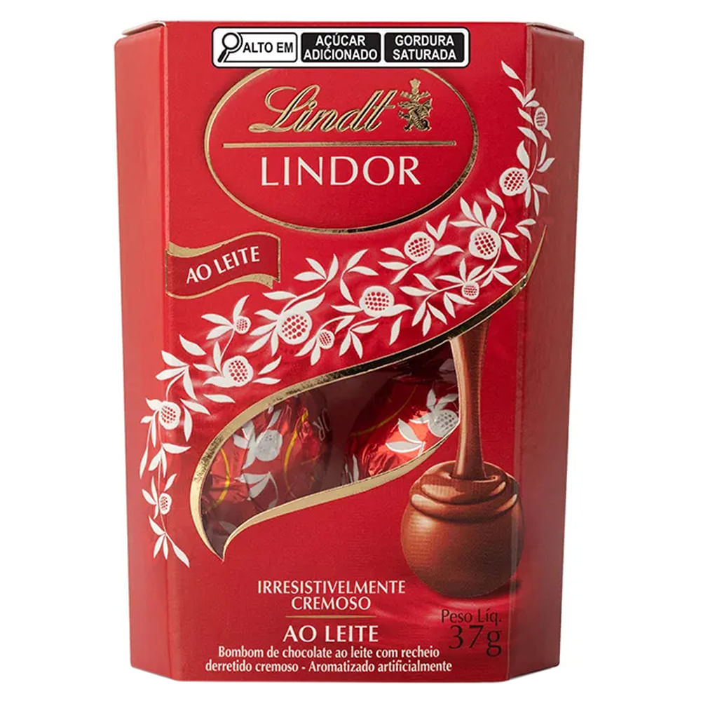 Bombom Lindt Lindor ao Leite Cremoso 37g
