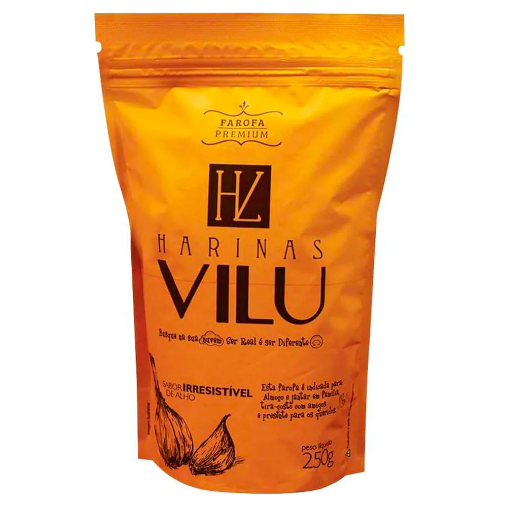 Farofa de Mandioca Harinas Vilu Premium com Alho 250g
