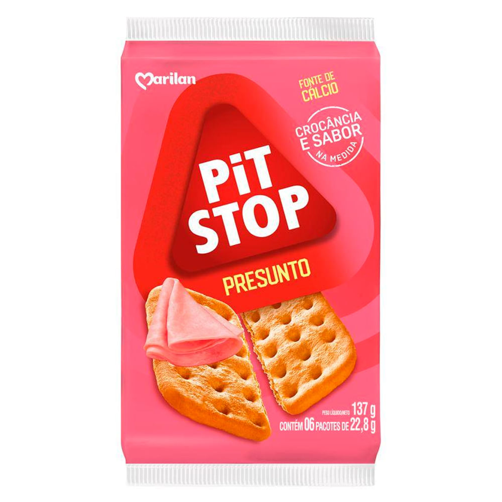 Biscoito Salgado Marilan Pit Stop Presunto 137g