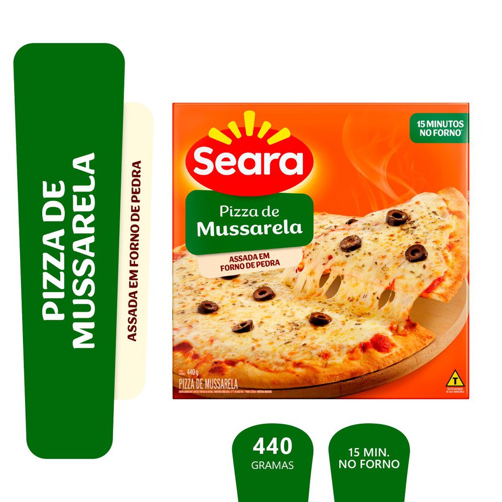 Pizza Congelada Seara Mussarela 440g