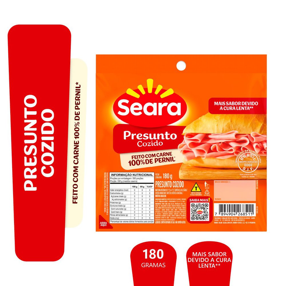 Presunto Seara Fatiado 180g