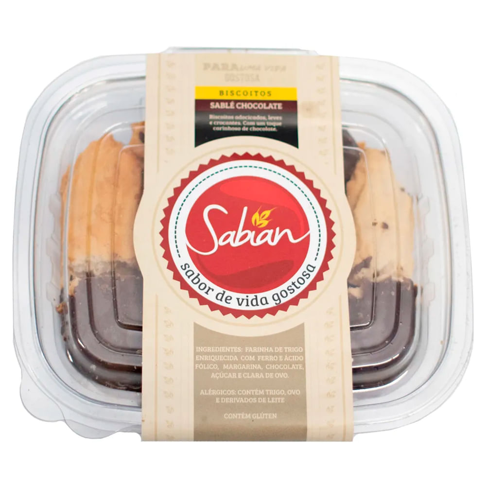 Biscoito Doce Sabian Sable Chocolate 150g