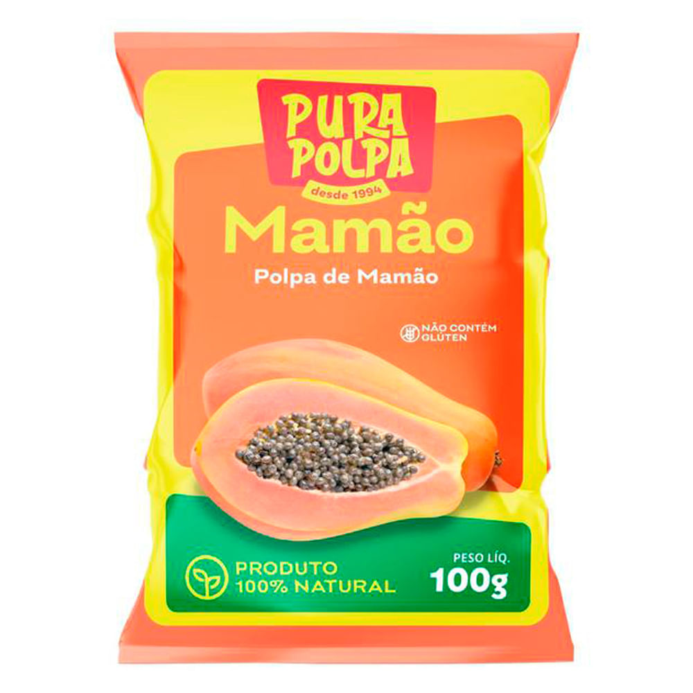 Polpa Congelada Pura Polpa Mamão 100g
