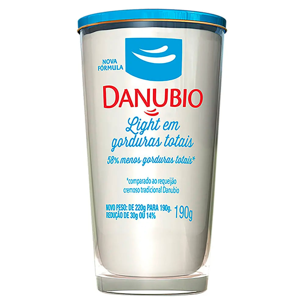Requeijão Cremoso Danubio Light 190g Pote
