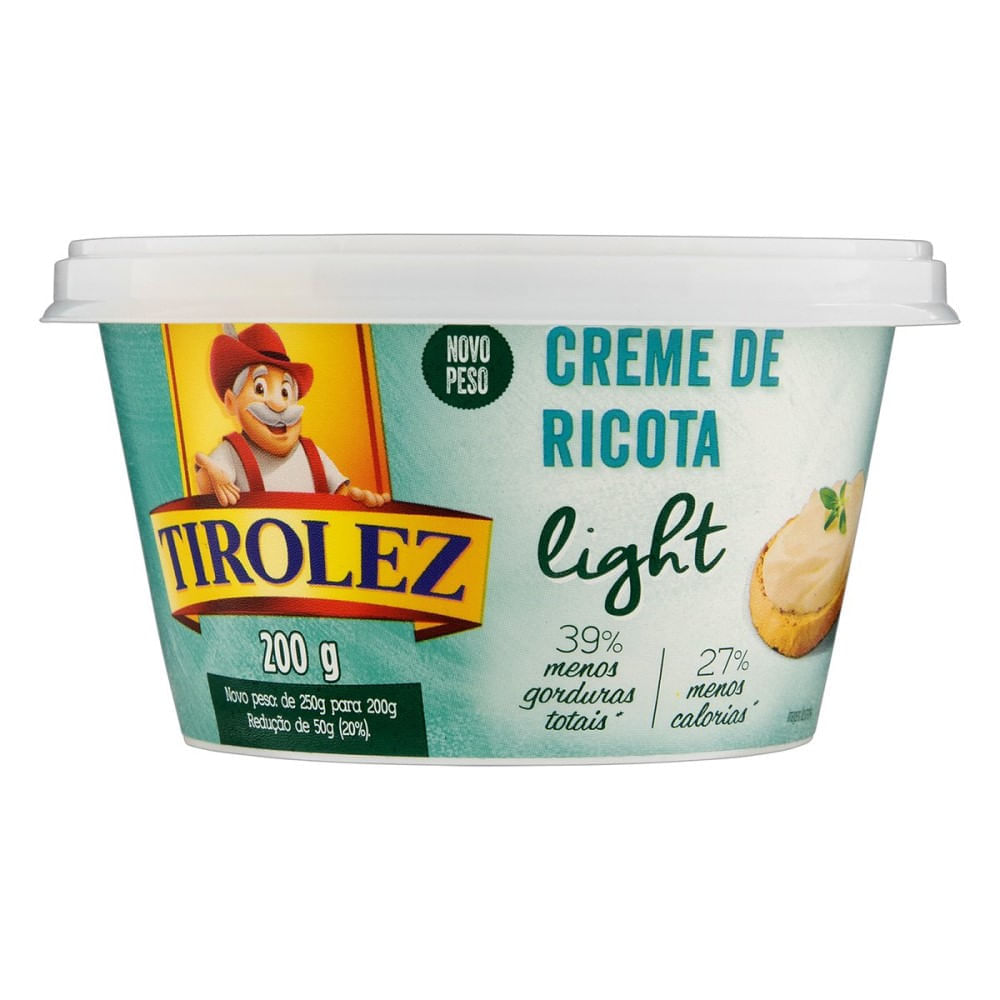 Creme de Ricota Tirolez Light 200g