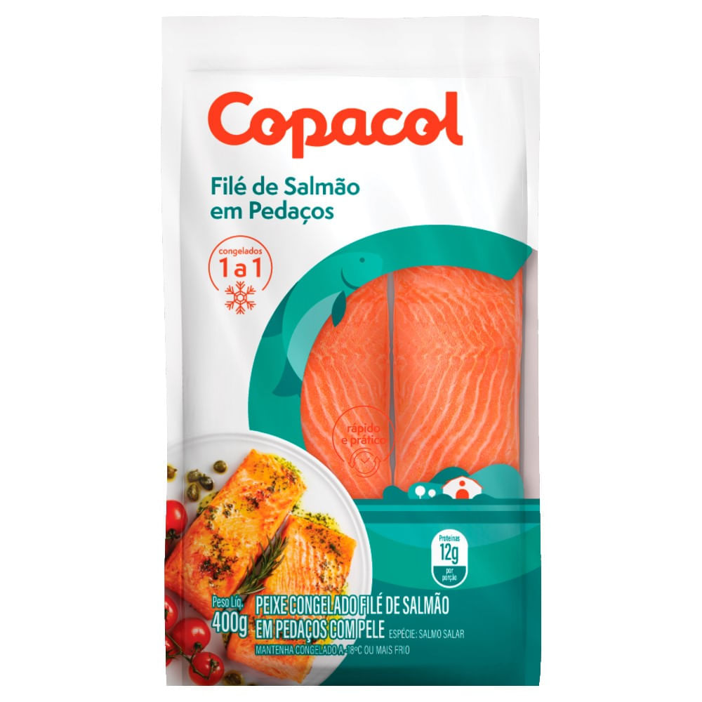 File de Salmão Copacol em Pedaços Congelado 400g