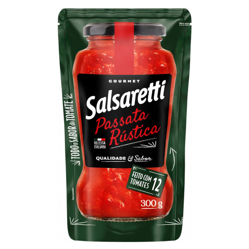 Passata de Tomate Salsaretti Rústica Sachê 300g