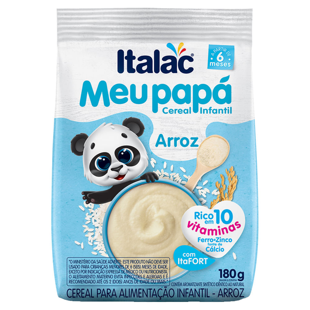 Cereal Infantil Italac Meu Papá Arroz 180g