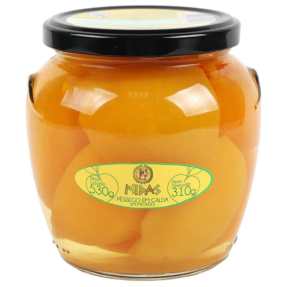 Damasco em Calda Midas em Metades Vidro 530g