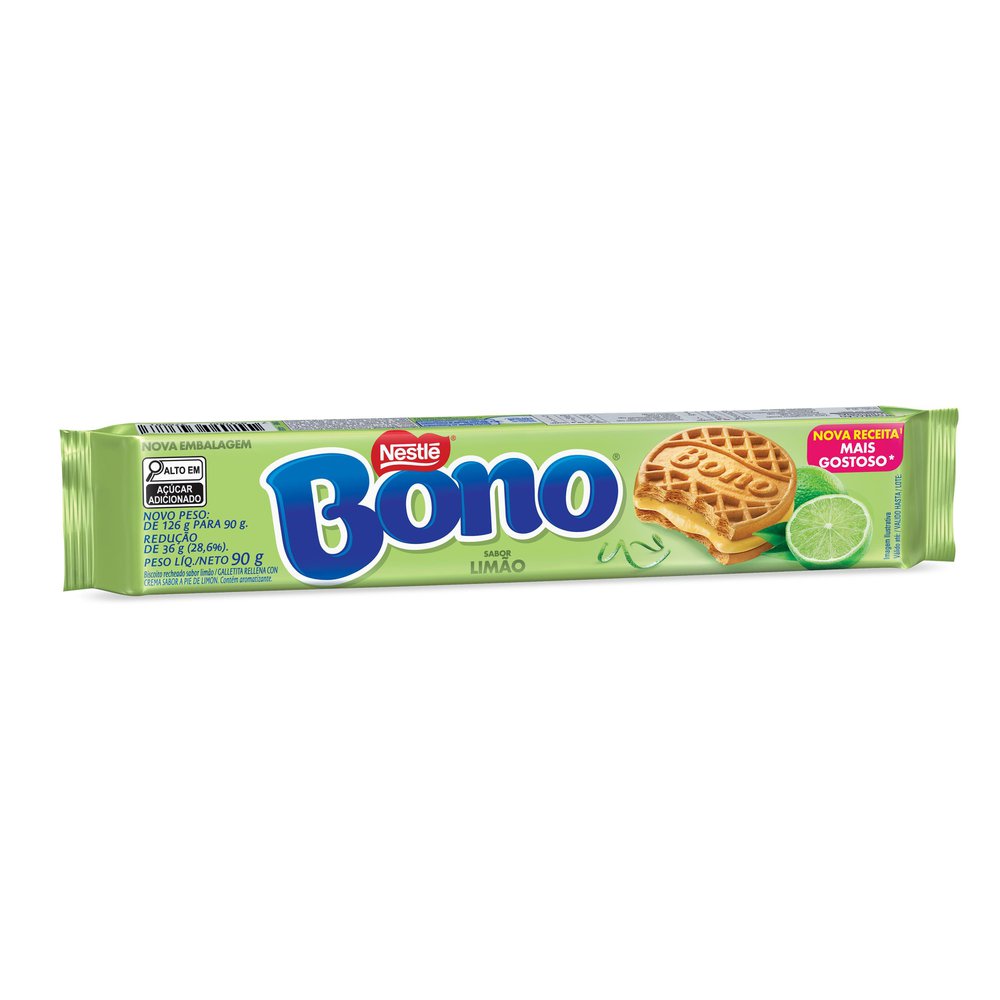 Biscoito Rechado Bono 90g Limão
