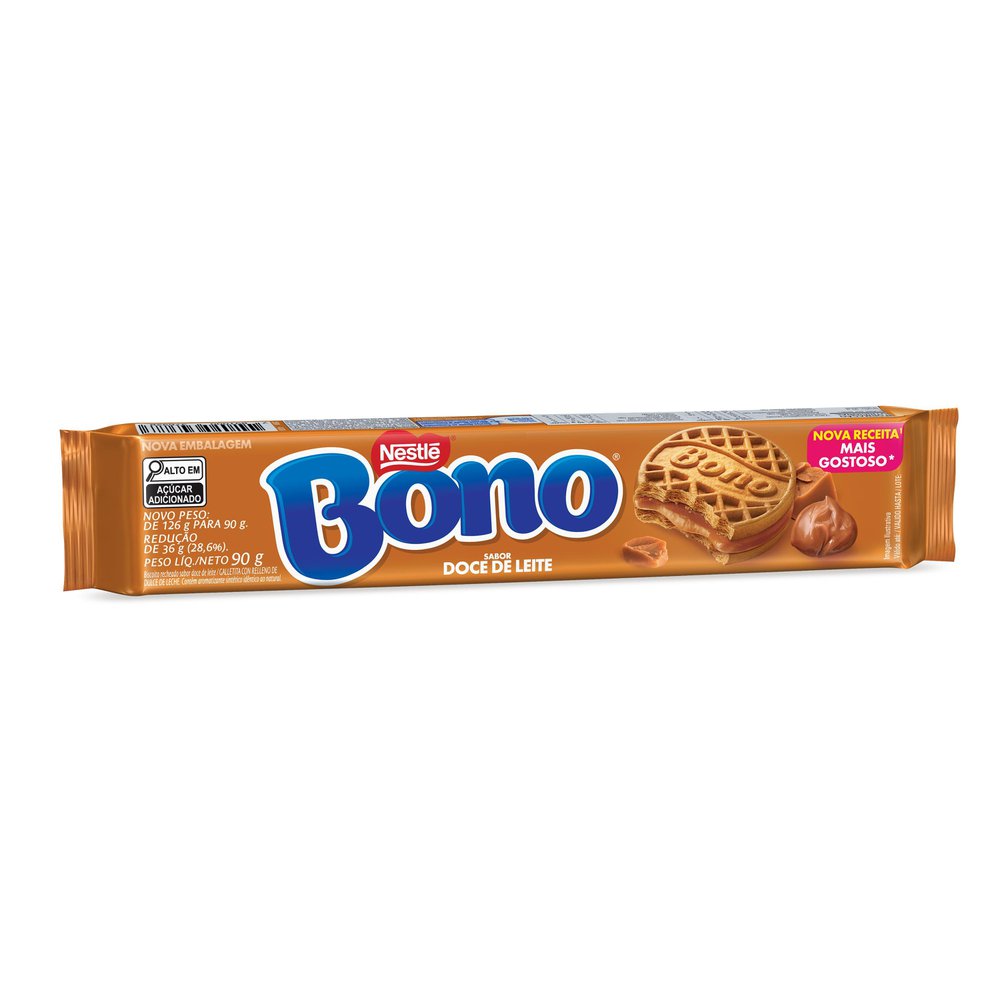 Biscoito Recheado Bono Doce de Leite 90g