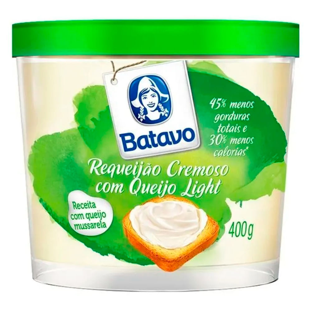 Requeijão Cremoso Batavo Pense Zero 400g
