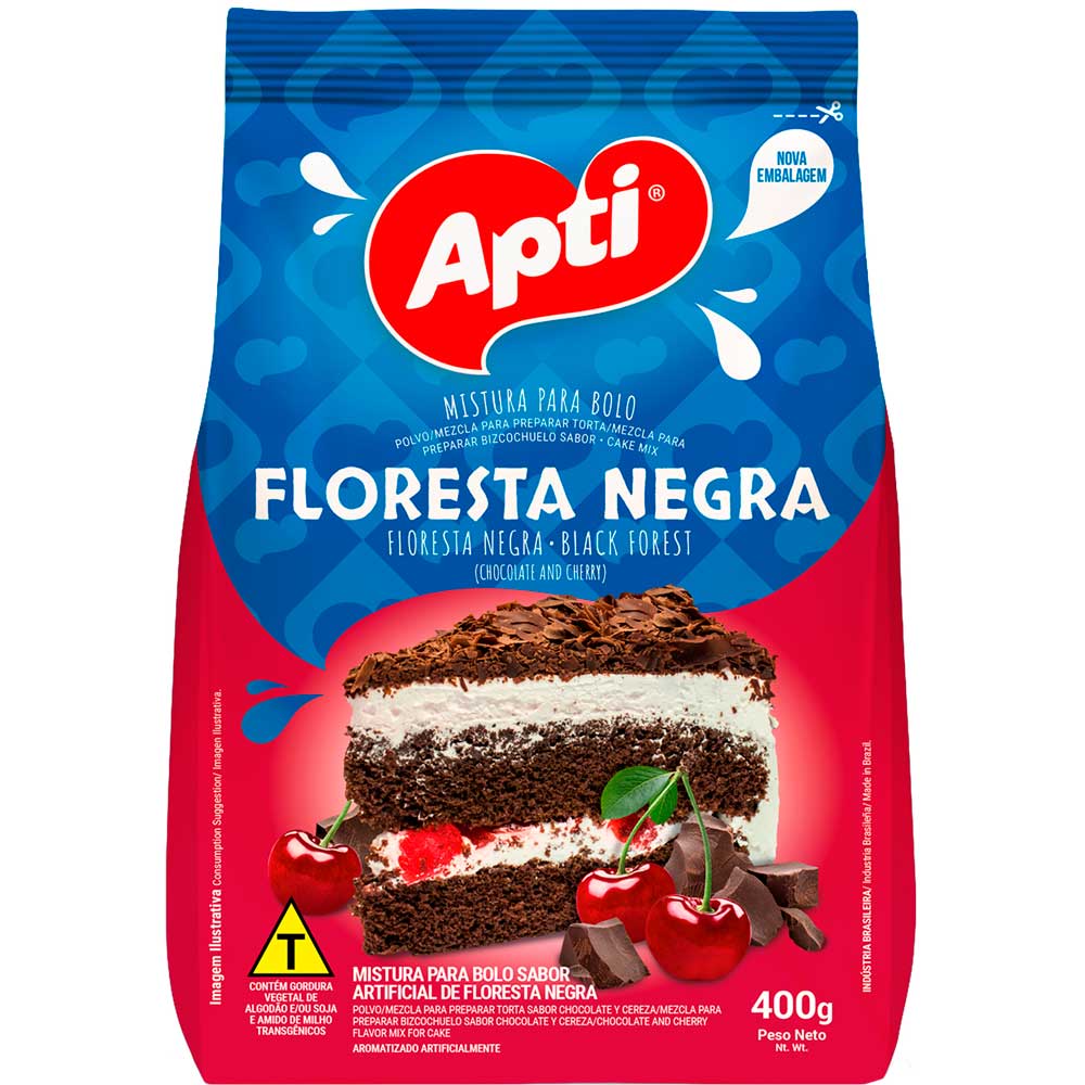 Mistura para Bolo Apti Floresta Negra 400g