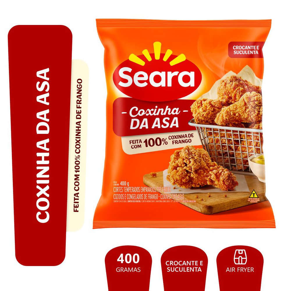 Coxinha da Asa de Frango Seara Empanada Tradicional 400g