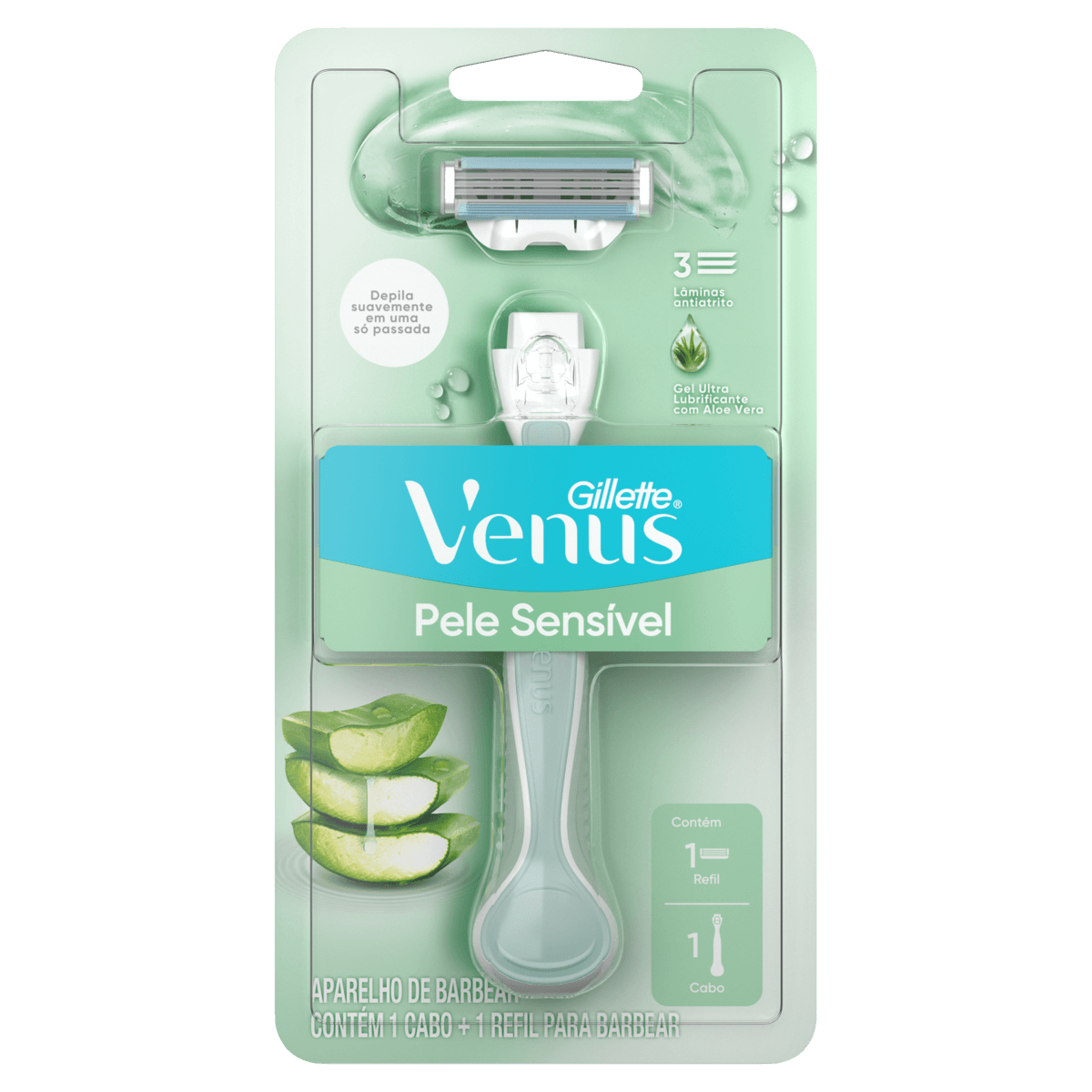 Aparelho de Depilar Gillette Venus Pele Sensível 1 Unidade