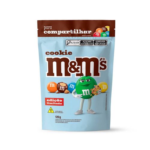 Confeito M&Ms de Chocolate ao Leite com Cookie 120g - comper