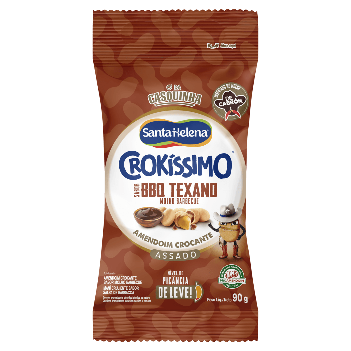 Amendoim Crokissimo Santa Helena BBQ Texano 90g