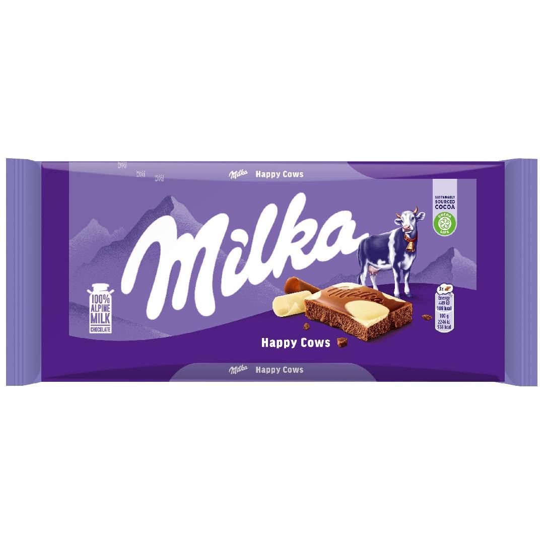 Chocolate em Barra Milka Mix Happy Cows 90g
