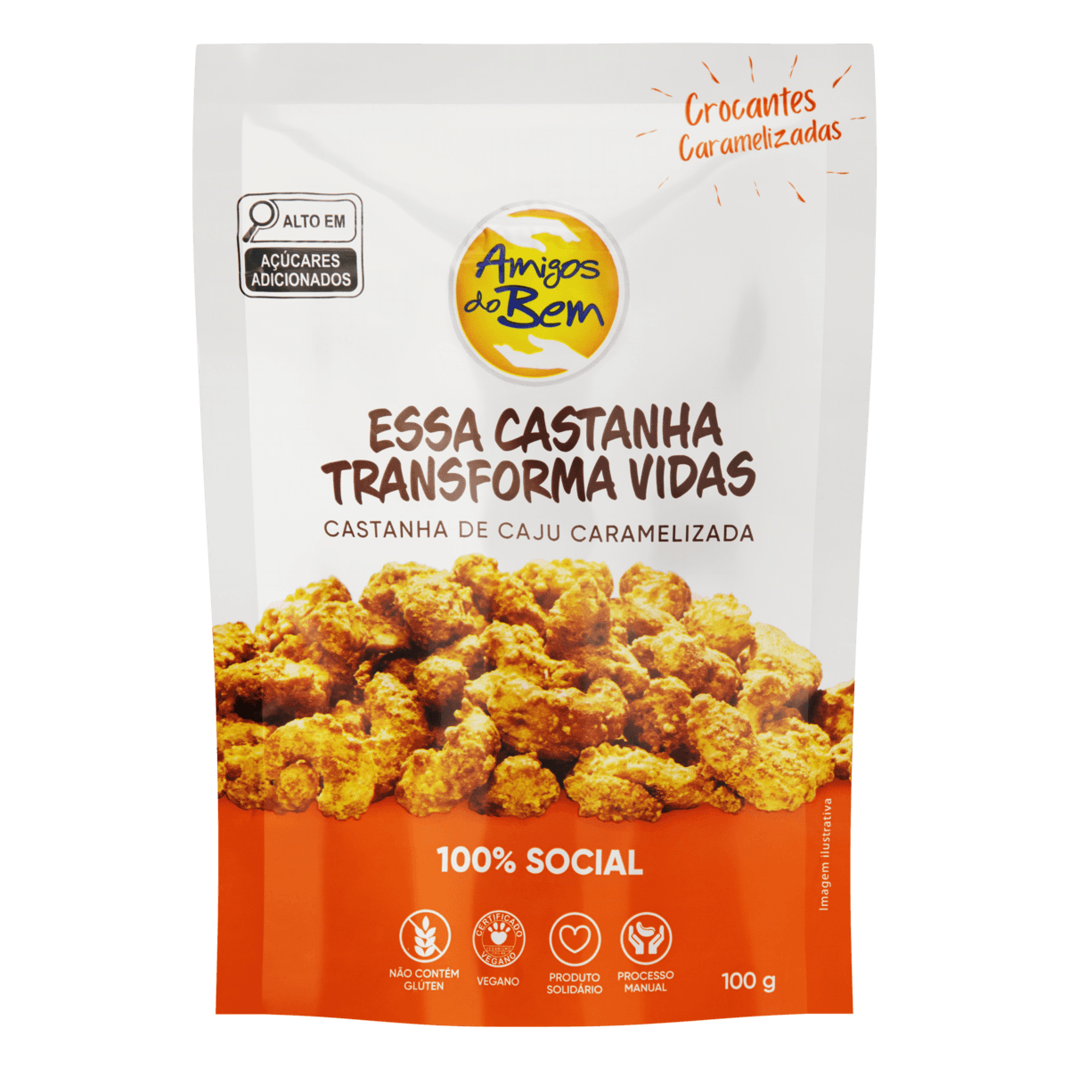 Castanha de Caju Caramelizada Amigos do Bem 100g