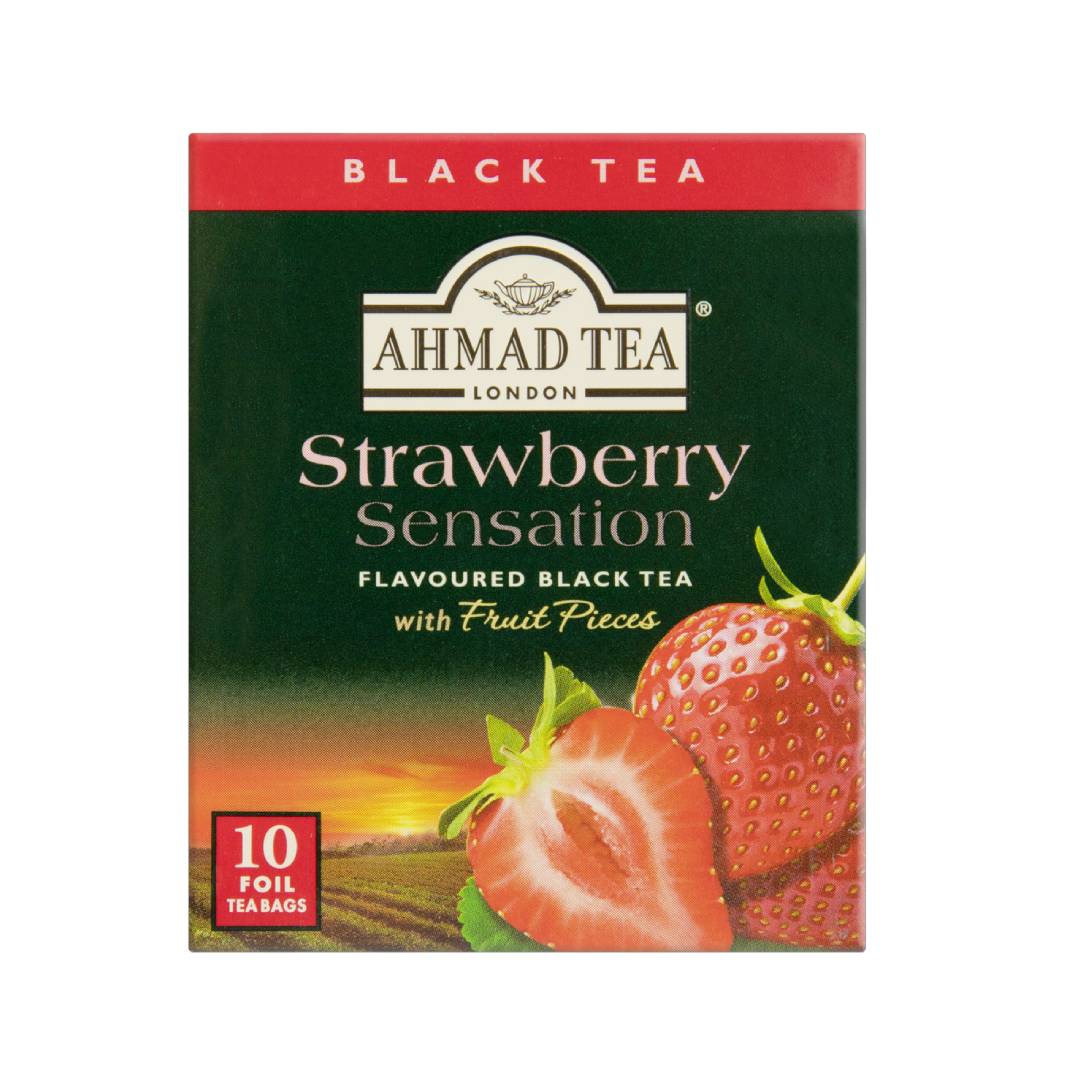 Chá Preto Strawberry Sensation Ahmad Tea London 20g