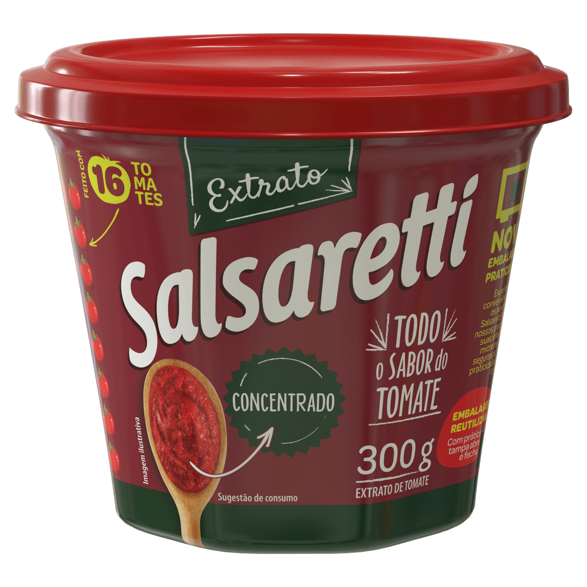 Extrato de Tomate Salsaretti Concentrado 300g