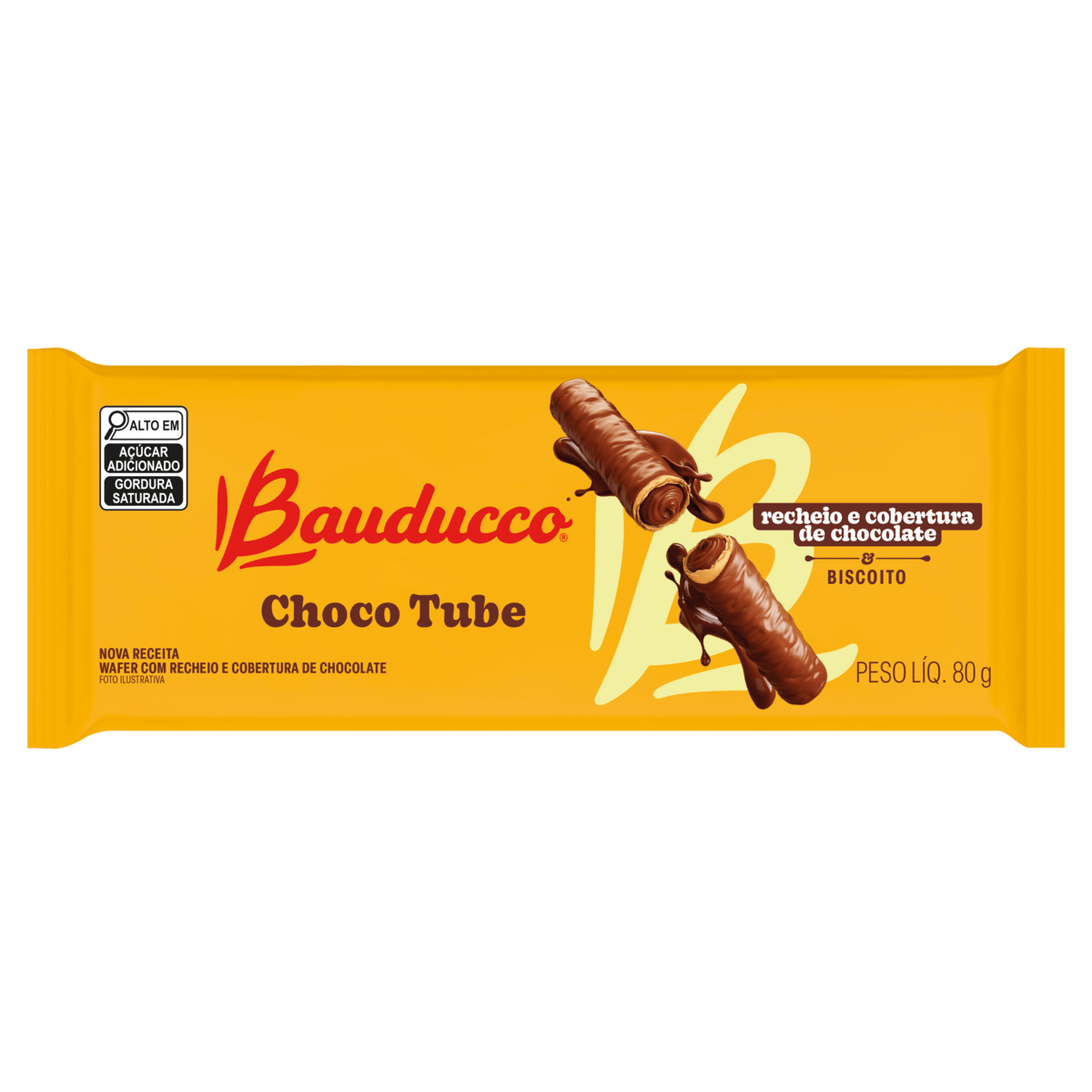 Biscoito Wafer Bauducco Chocolate Meio Amargo 80g