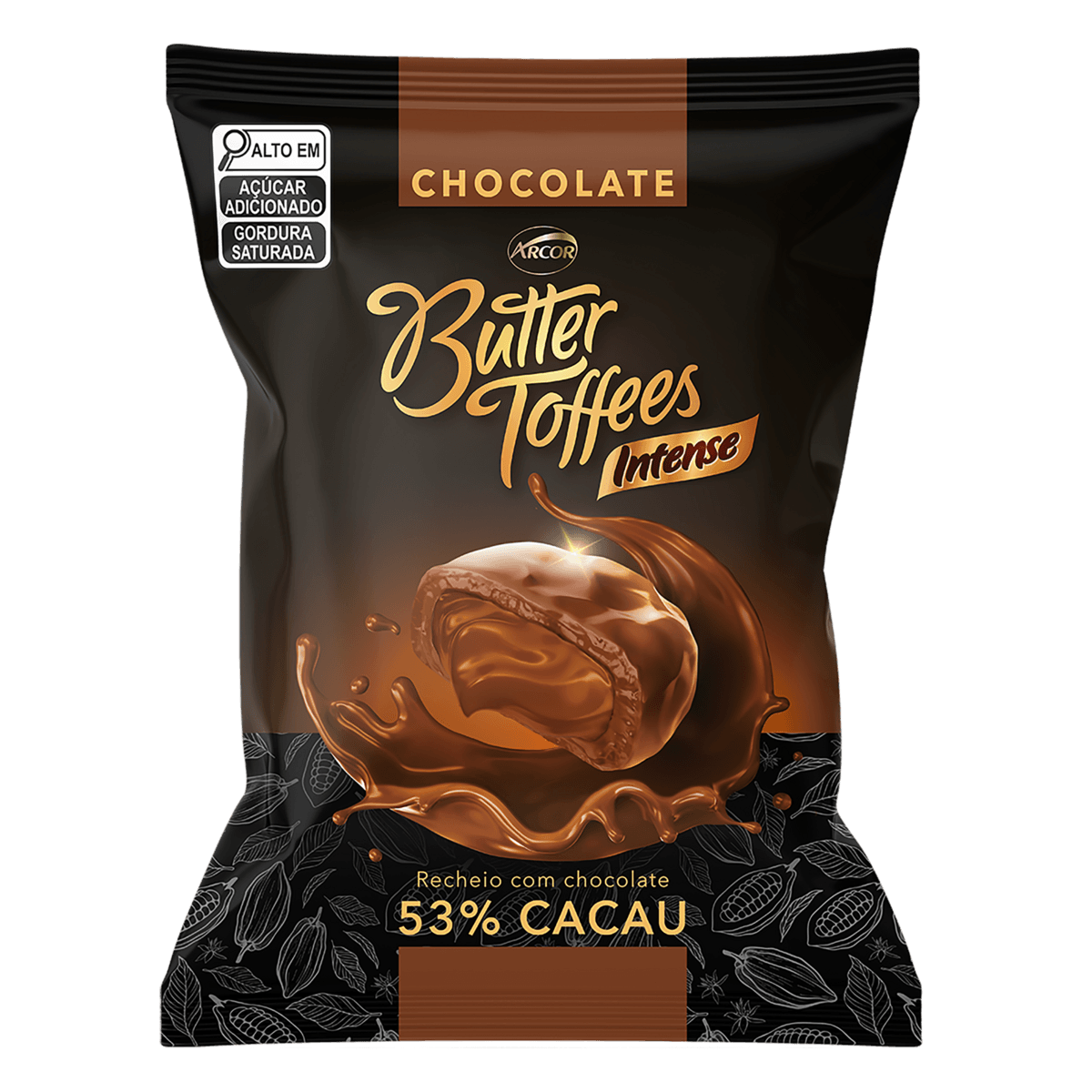 Bala Mastigável Butter Toffees Chocolate 53% Cacau 90g