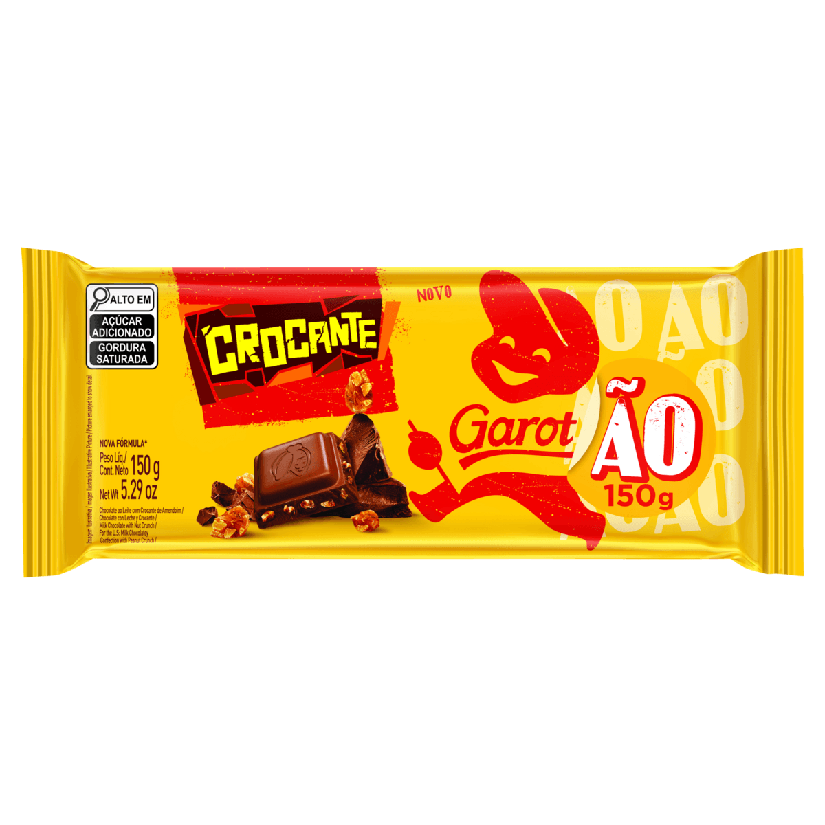 Chocolate em Barra Garoto Crocante 150g