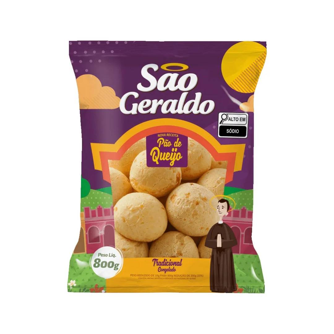 Pão de Queijo São Geraldo Tradicional Congelado 800g