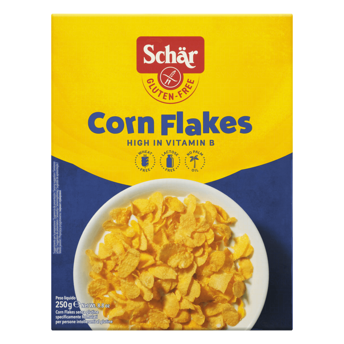 Cereal Matinal Schär Corn Flakes Sem Lactose Sem Glúten 250g