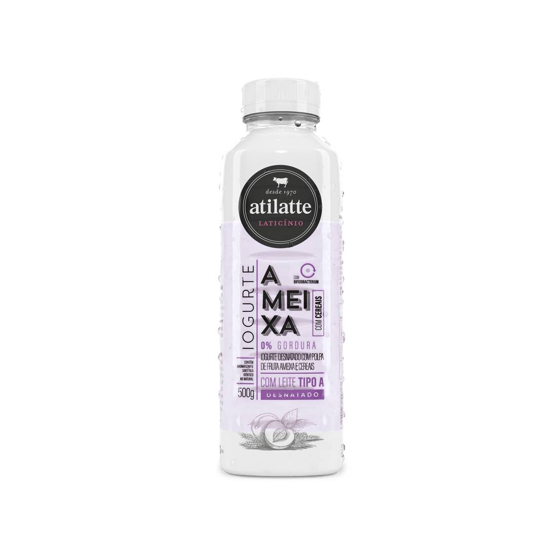Iogurte Desnatado Ameixa Atilatte Garrafa 500g