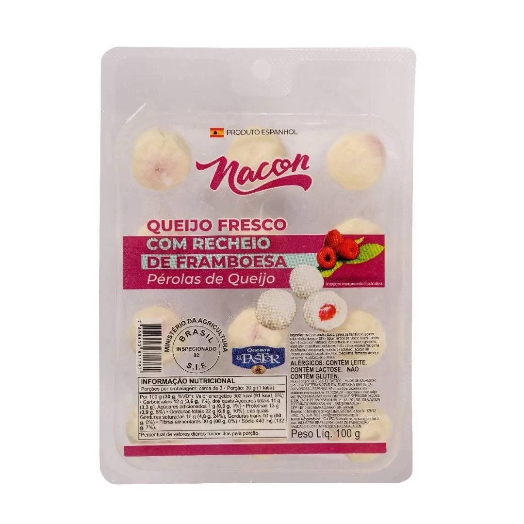 Queijo Fresco Naco com Recheio de Framboesa 100g